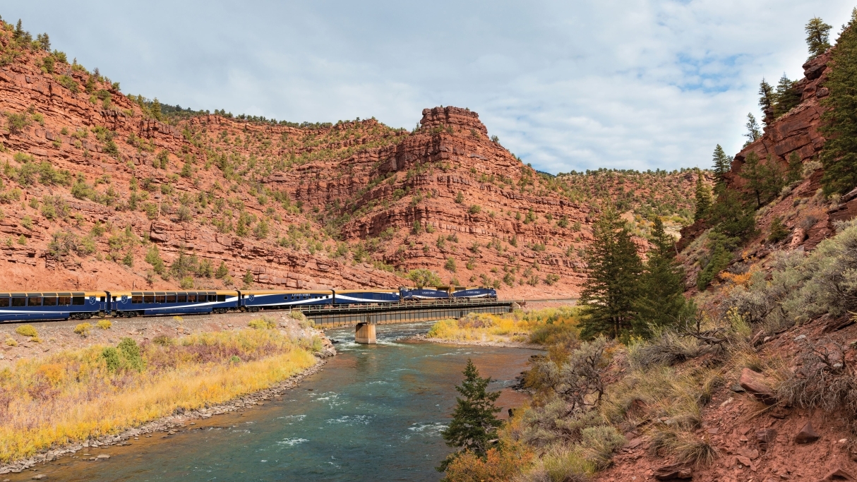 Image of train going through Burns Canyon