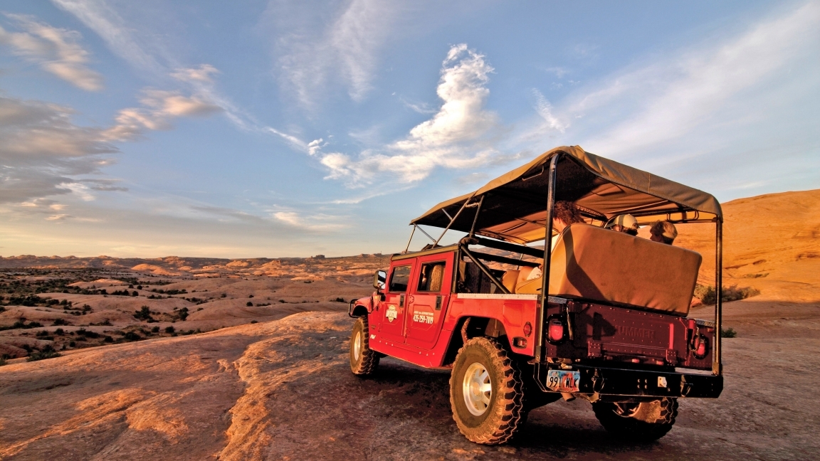 Jeep in the middle of Utah 