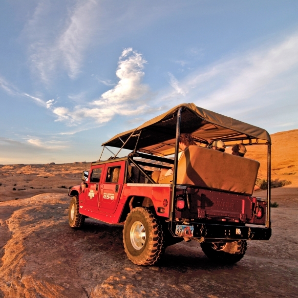 Jeep in the middle of Utah